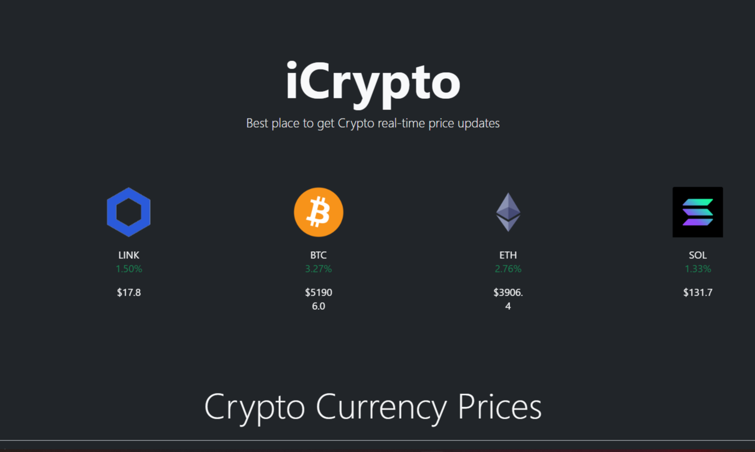 Crypto Price Tracker